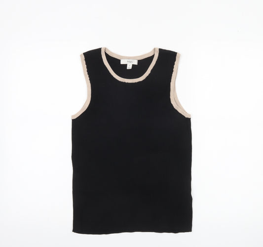 Marks and Spencer Women's Black Knit Sleeveless Tank Top M