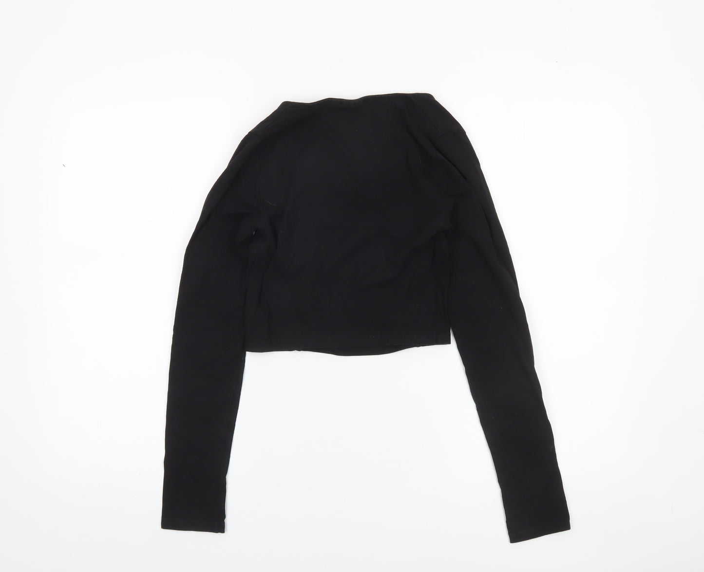 ASOS DESIGN Women’s Black Cropped Long Sleeve Blouse UK 8