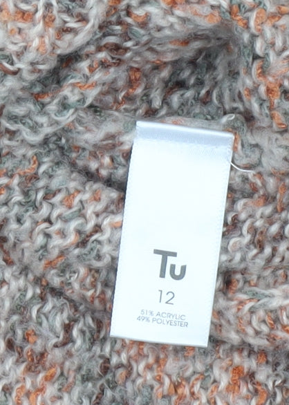 Tu Women’s Beige Chunky-Knit Pullover Jumper Size 12