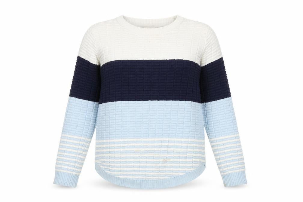 Front view of Stella Morgan Women’s Multicoloured Striped Knit Jumper, size S