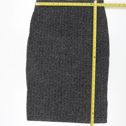 Sparkle & Fade Women’s Grey Knit Pencil Midi Skirt Size L