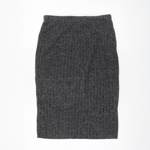 Sparkle & Fade Women’s Grey Knit Pencil Midi Skirt Size L