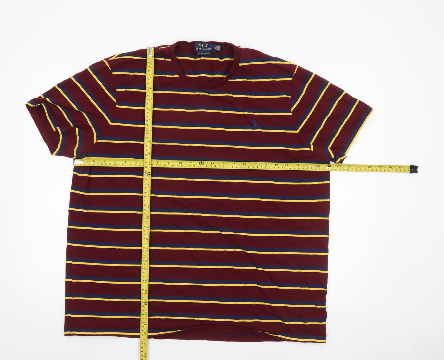 Polo Ralph Lauren Men’s Multicoloured Striped Slim Fit T-Shirt 2XL