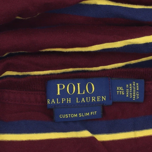 Polo Ralph Lauren Men’s Multicoloured Striped Slim Fit T-Shirt 2XL