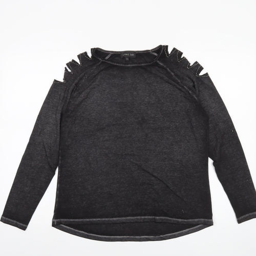 Label Lab Women’s Black Long Sleeve Cold Shoulder Top Size 12