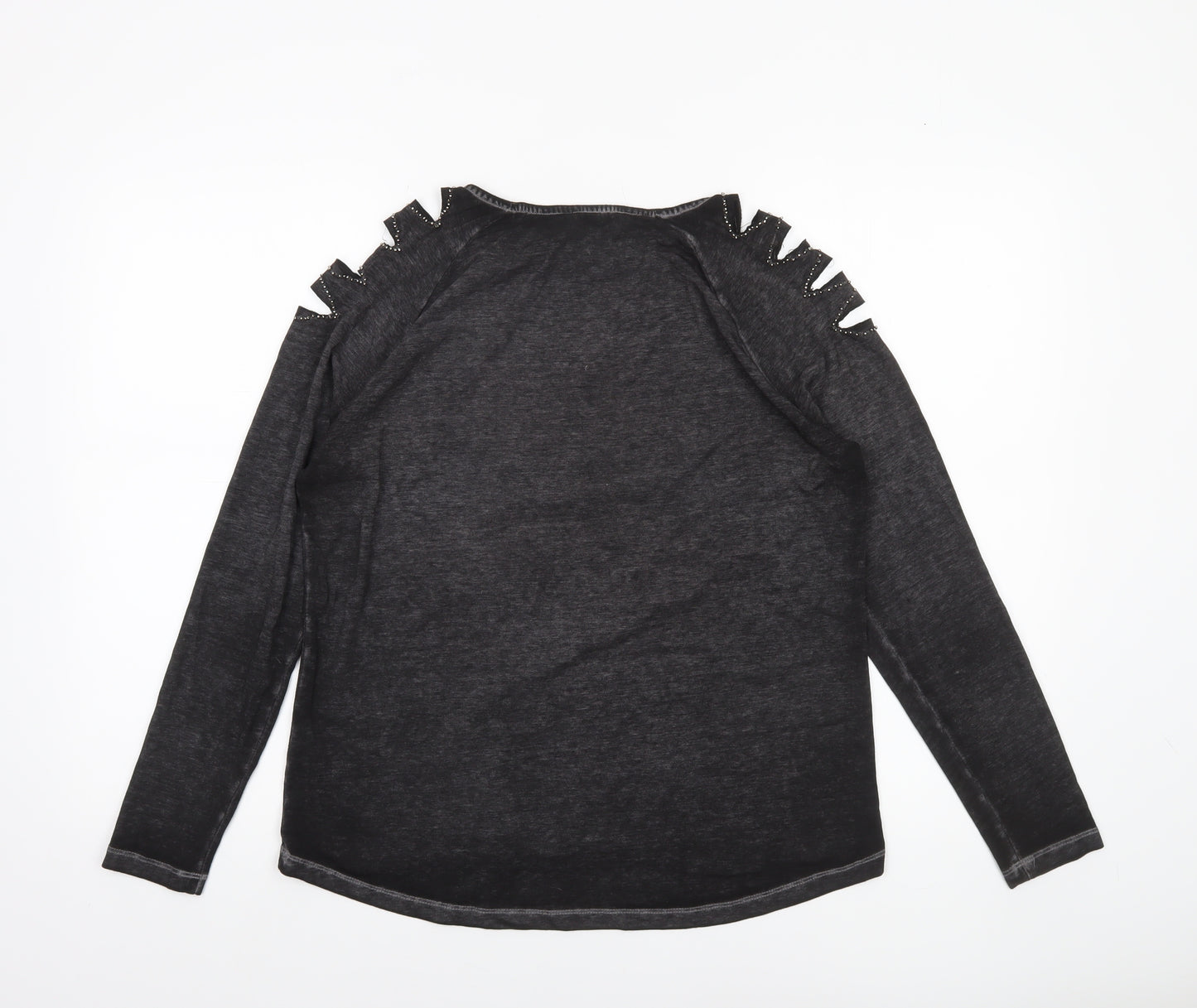 Label Lab Women’s Black Long Sleeve Cold Shoulder Top Size 12