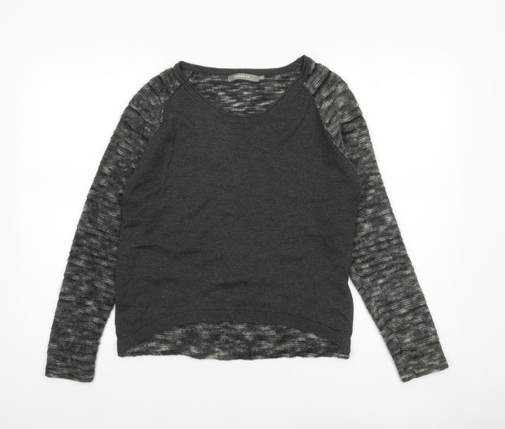 Sandwich Women Grey Wool Blend Raglan Sleeve Pullover Jumper M