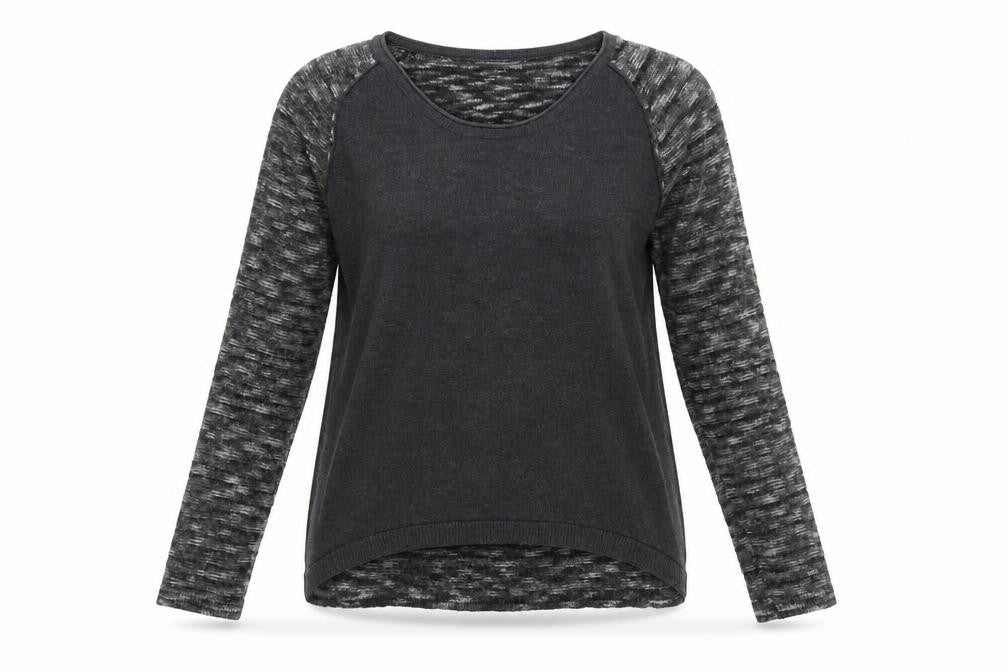Front view of Sandwich Women Grey Wool Blend Raglan Sleeve jumper M
