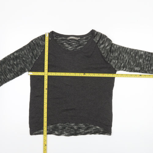 Sandwich Women Grey Wool Blend Raglan Sleeve Pullover Jumper M