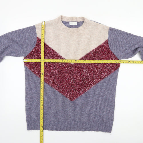 Papaya Womens Multicoloured Medium Crew Neck Pullover Jumper