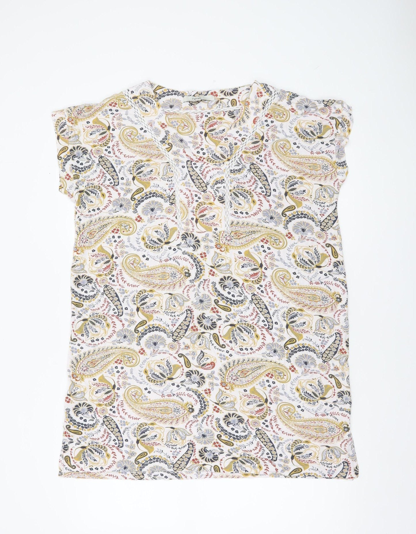 Next Women’s Multicoloured Paisley Viscose Tunic Blouse Size 16