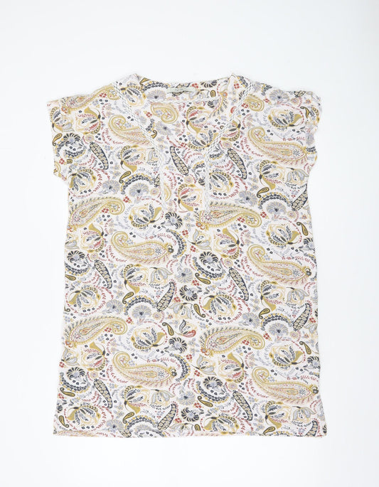 Next Women’s Multicoloured Paisley Viscose Tunic Blouse Size 16