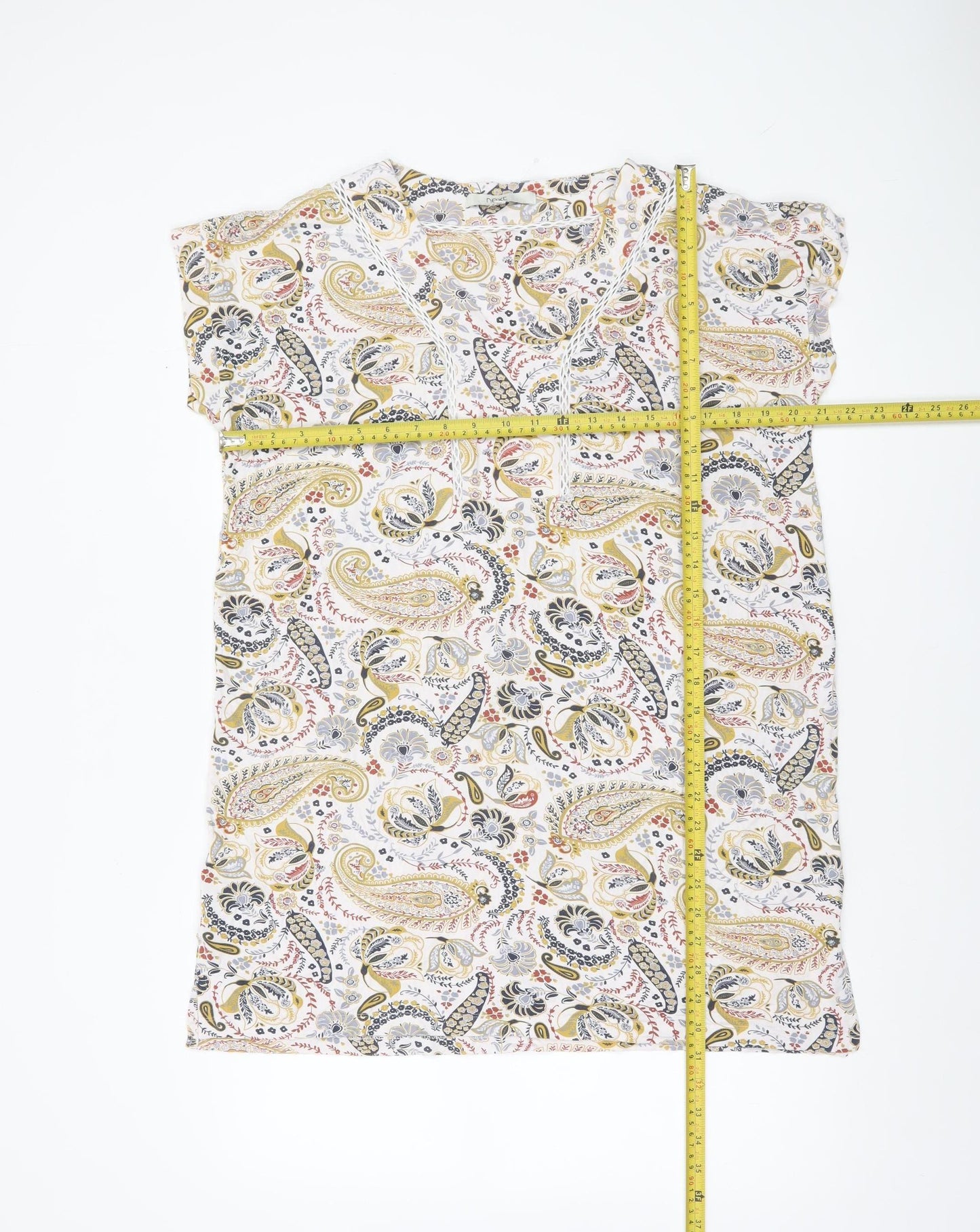 Next Women’s Multicoloured Paisley Viscose Tunic Blouse Size 16