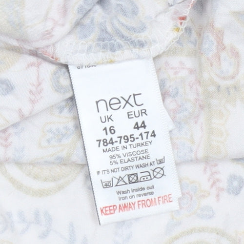 Next Women’s Multicoloured Paisley Viscose Tunic Blouse Size 16