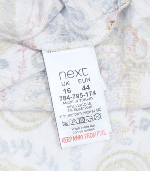 Next Women’s Multicoloured Paisley Viscose Tunic Blouse Size 16