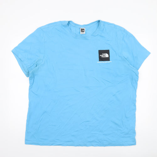 The North Face Men's Blue 2XL Outdoor Crew Neck Cotton T-Shirt
