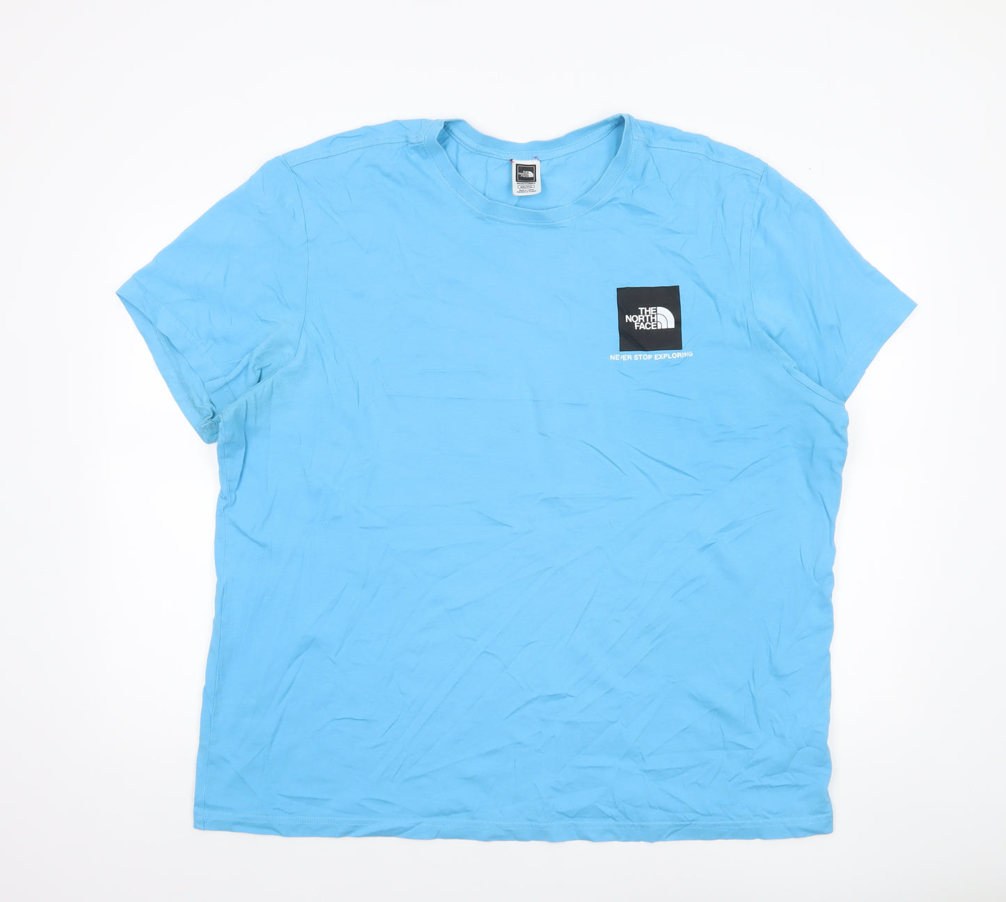 The North Face Men's Blue 2XL Outdoor Crew Neck Cotton T-Shirt