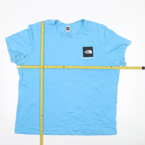 The North Face Men's Blue 2XL Outdoor Crew Neck Cotton T-Shirt
