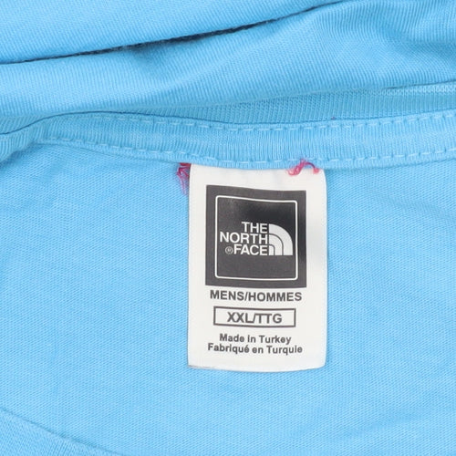 The North Face Men's Blue 2XL Outdoor Crew Neck Cotton T-Shirt