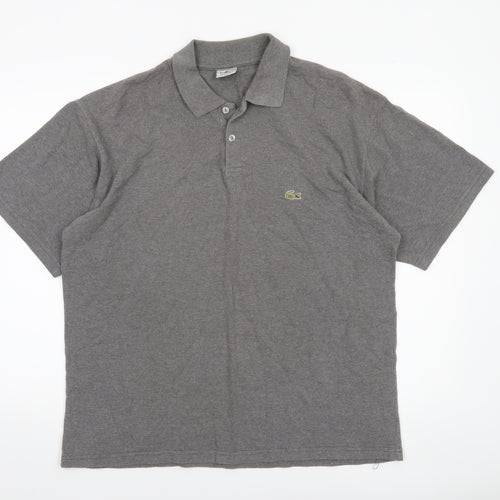 Lacoste Men’s Grey XL Cotton Short Sleeve Polo Shirt