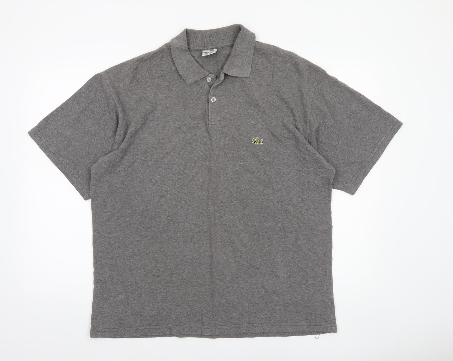 Lacoste Men’s Grey XL Cotton Short Sleeve Polo Shirt