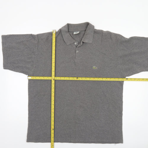 Lacoste Men’s Grey XL Cotton Short Sleeve Polo Shirt
