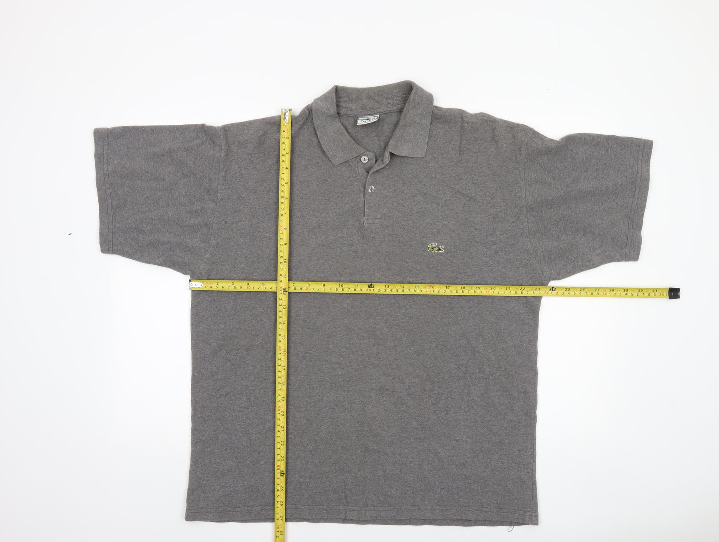 Lacoste Men’s Grey XL Cotton Short Sleeve Polo Shirt