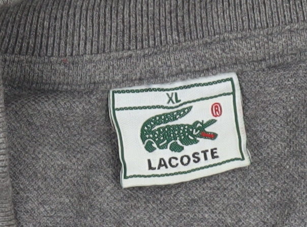 Lacoste Men’s Grey XL Cotton Short Sleeve Polo Shirt