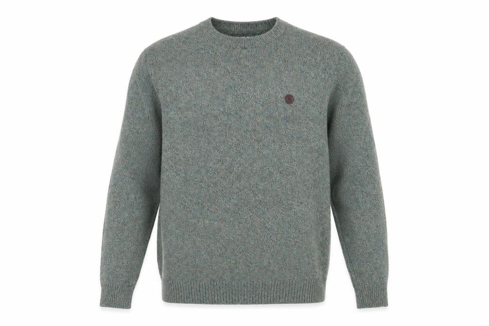 Front view of Springfield Men’s Green Cotton Blend Crew Neck Jumper XL