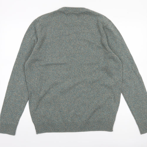 Springfield Men’s Green Cotton Blend Crew Neck Jumper XL