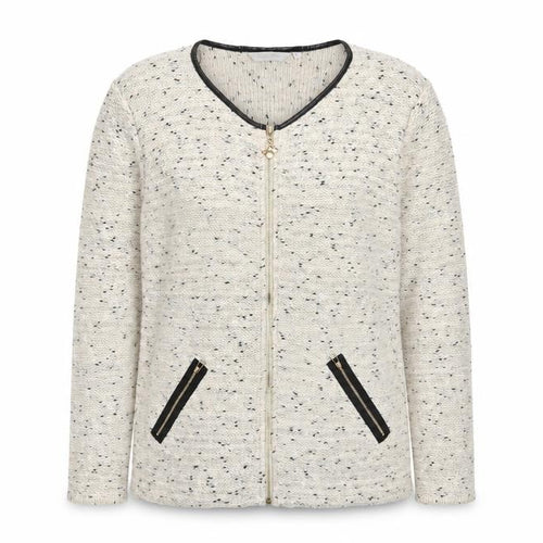 Preview Women’s Beige Knit Full Zip Cardigan L Classic Style