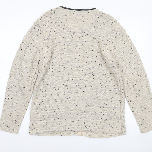 Preview Women’s Beige Knit Full Zip Cardigan L Classic Style