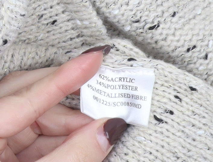 Preview Women’s Beige Knit Full Zip Cardigan L Classic Style