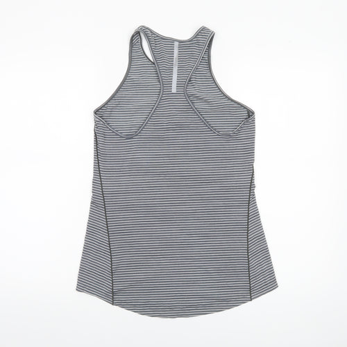 New Balance Womens Grey Striped Racerback Tank Top S