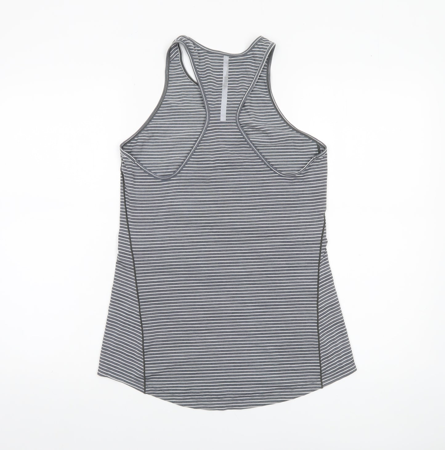 New Balance Womens Grey Striped Racerback Tank Top S