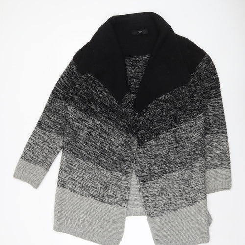 Next Women’s Grey Ombre Chunky Knit Open Cardigan Size 14
