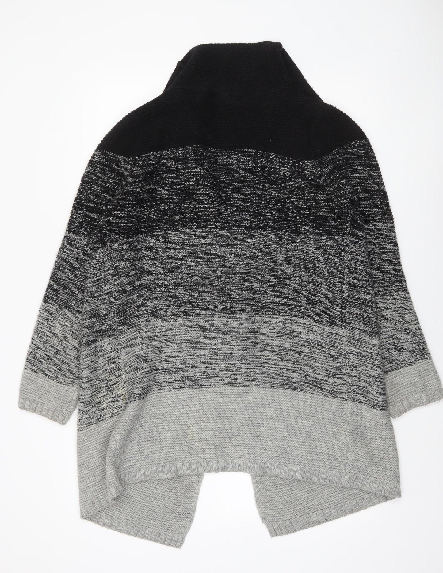 Next Women’s Grey Ombre Chunky Knit Open Cardigan Size 14