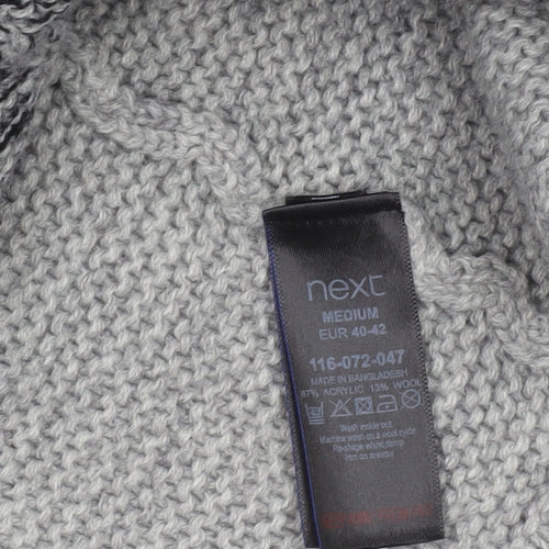 Next Women’s Grey Ombre Chunky Knit Open Cardigan Size 14