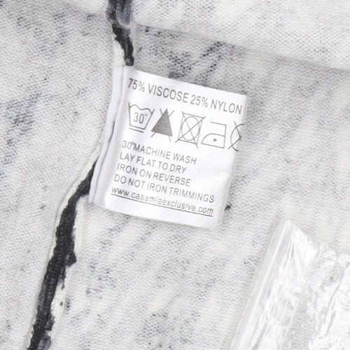 Casamia Exclusive Womens Black Animal Print Long Sleeve Cardigan L