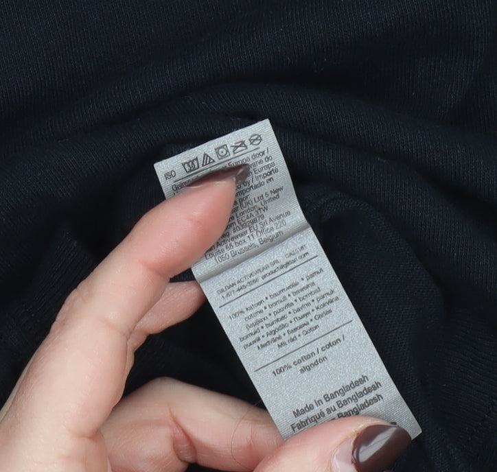 Gildan Men's Black Band Graphic Heavy Cotton T-Shirt Size L