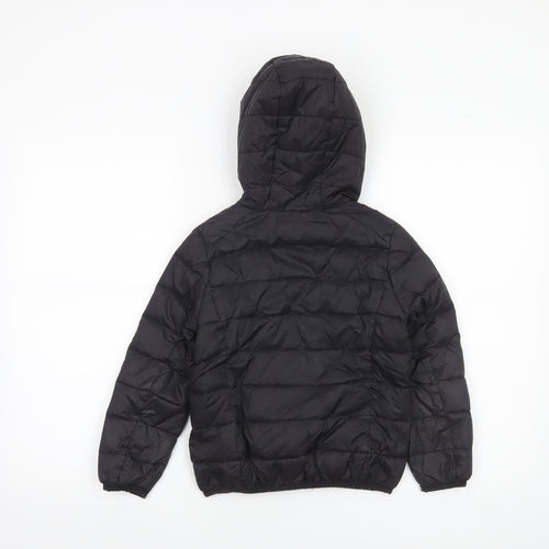 Hush Puppies Boys Black Hooded Puffer Jacket 4-5 Years Warm Quilted Coat