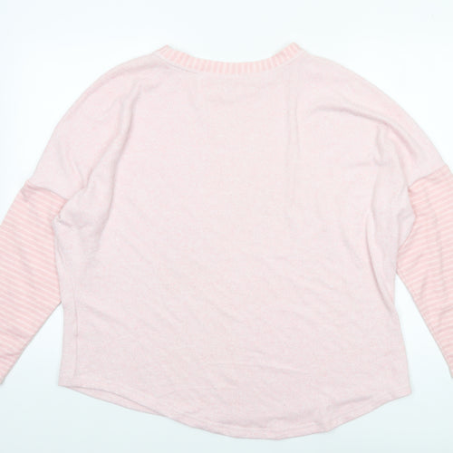 George Women’s Pink Be Kind Embroidered Relaxed Pullover Jumper Size 16 Plus