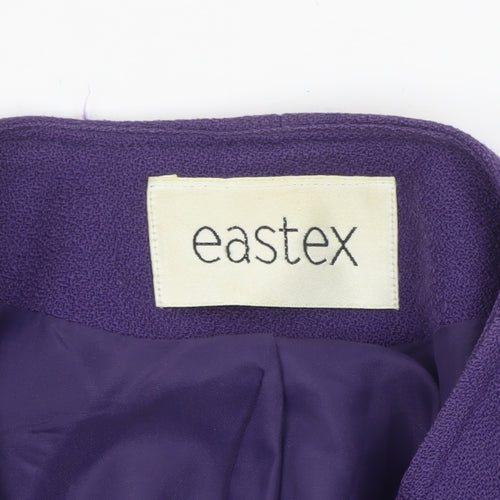 Eastex Women's Purple Wool Suit Jacket UK 16 Classic Lined Blazer