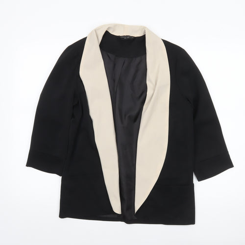 Dorothy Perkins Women’s Black Blazer Jacket Size S Contrast Trim Workwear
