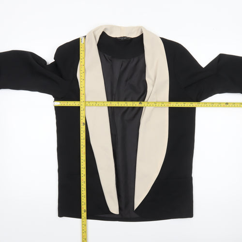 Dorothy Perkins Women’s Black Blazer Jacket Size S Contrast Trim Workwear