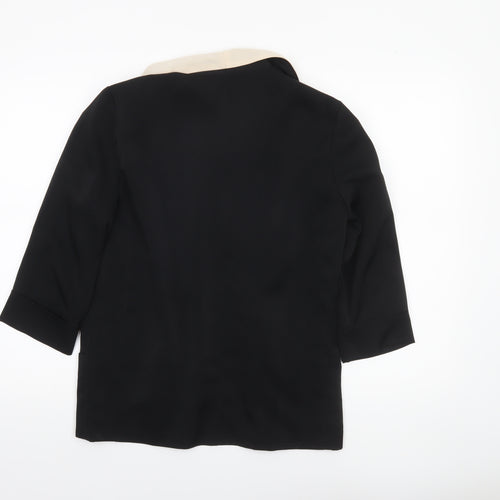 Dorothy Perkins Women’s Black Blazer Jacket Size S Contrast Trim Workwear