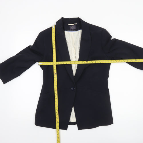 Marks and Spencer Women's Black Size 12 Single-Breasted Blazer