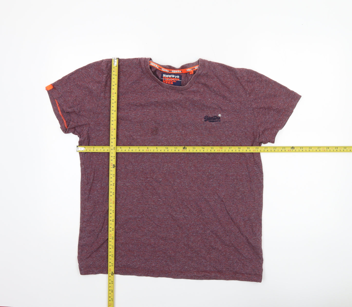 Superdry Men’s Red Crew Neck Cotton T-Shirt Size L