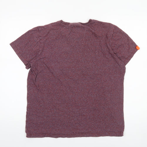 Superdry Men’s Red Crew Neck Cotton T-Shirt Size L