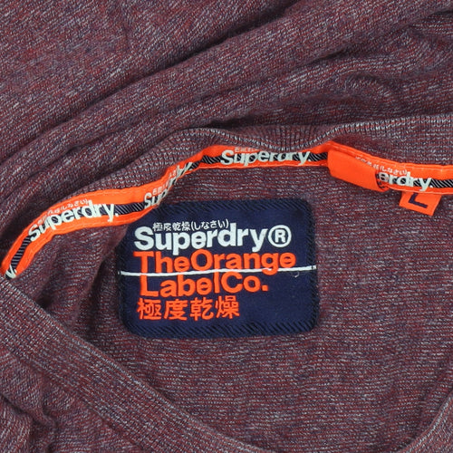 Superdry Men’s Red Crew Neck Cotton T-Shirt Size L